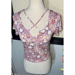 Hippie Rose Lilac Floral Top - NWT - Medium
